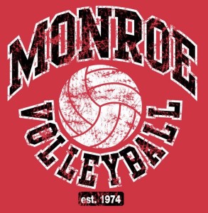Kurt's Kuston Promotions Monroe High School Volleyball Logo